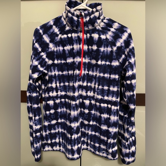 Eddie Bauer 1/2 zip Tie Dye Fleece Jacket - Picture 1 of 3